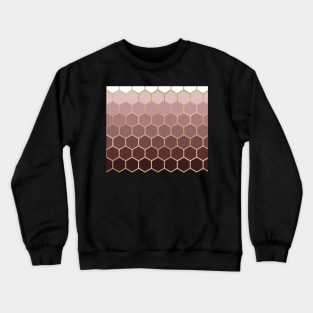 Honeycomb - Dusty Rose & Champagne Crewneck Sweatshirt